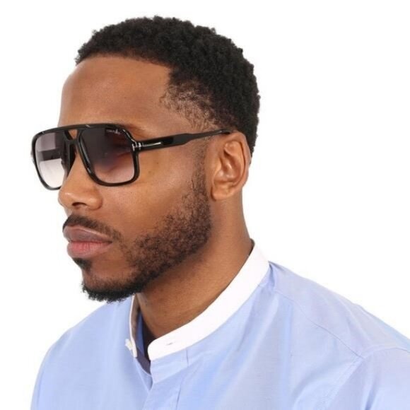 New Authentic TOM FORD Falconer Navigator Sunglasses FT0884 01B 60 01B - Picture 4 of 11